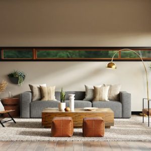 Arch Table Mirror — Brushed Brass