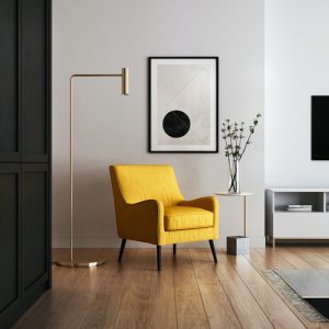 Mid-Century Velvet Ottoman